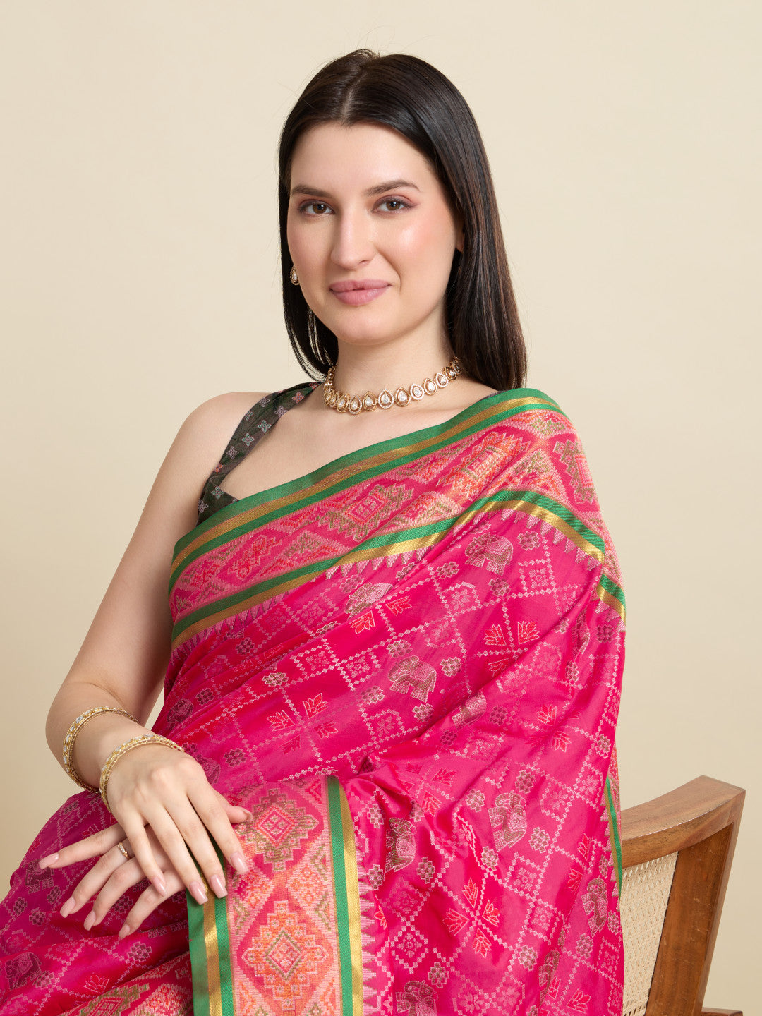 Patola silk saree with weaving work