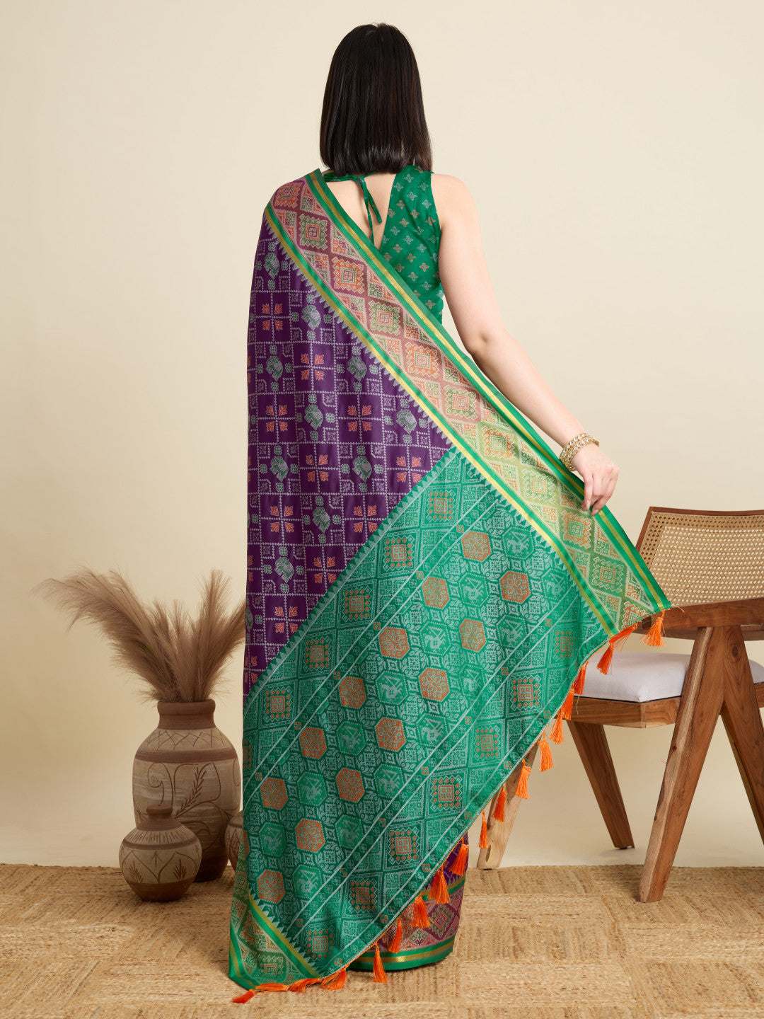 Patola silk saree with weaving work