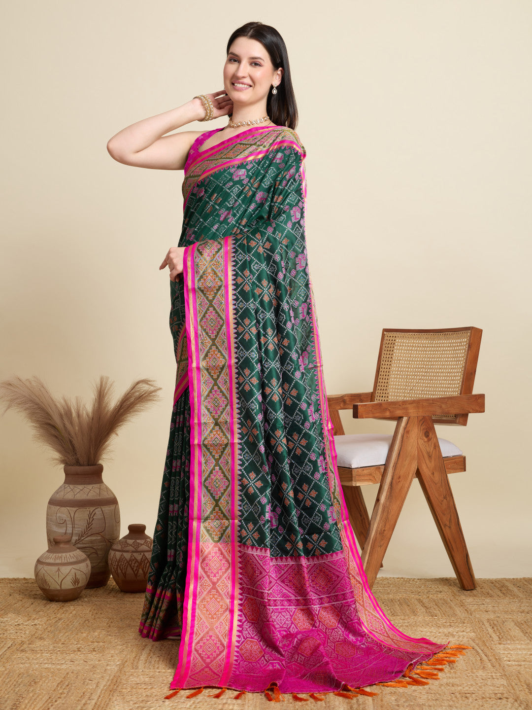 Patola silk saree with weaving work