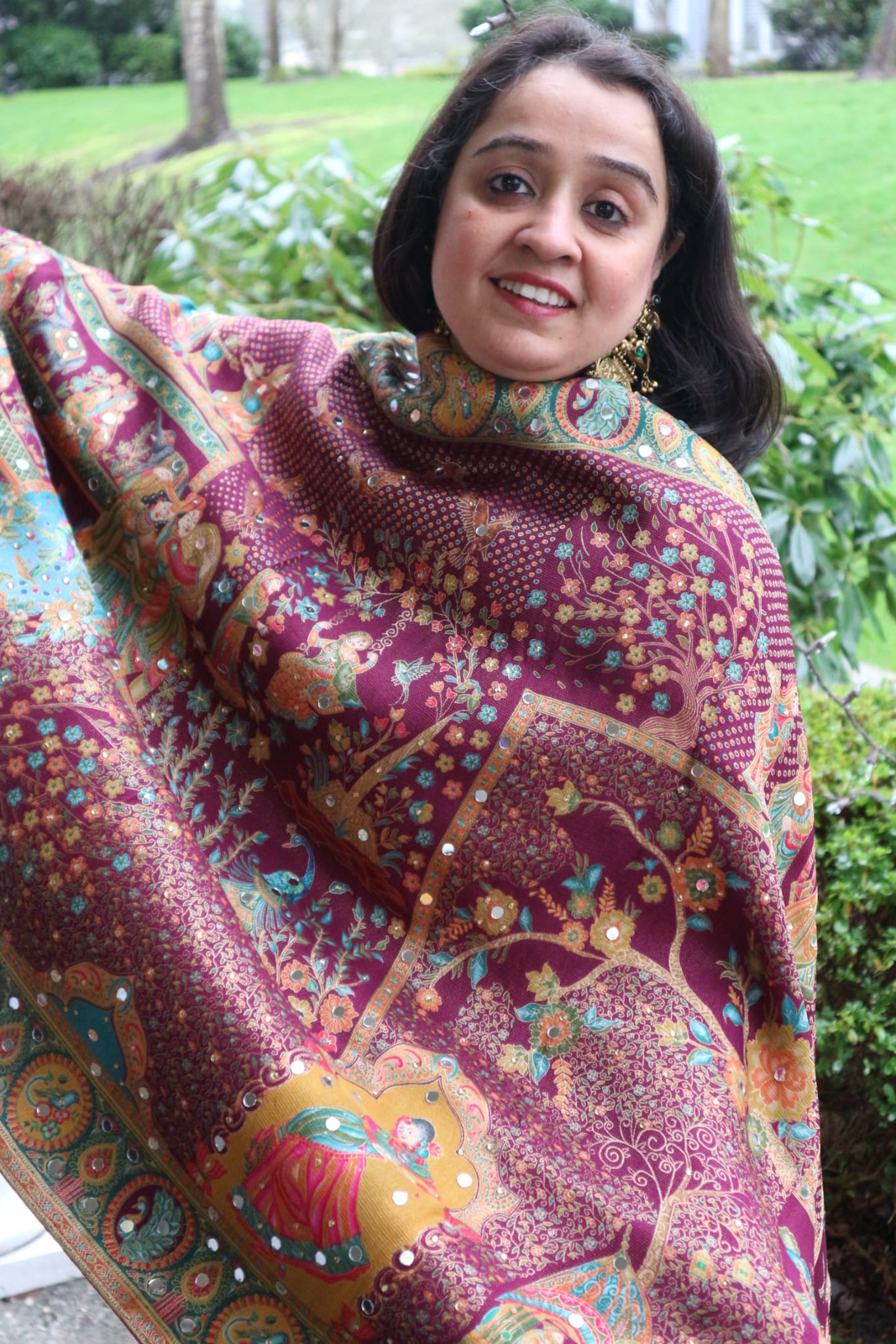 The Mehrunisa Mehfil - Mughal Edition Silk Dupatta