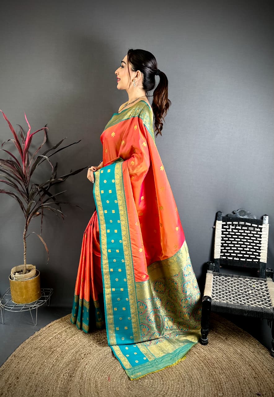 soft banarasi silk saree with zari weaving work