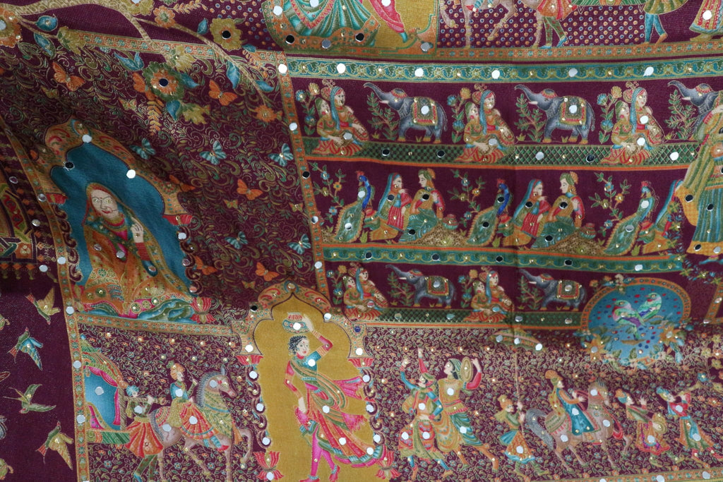 The Mehrunisa Mehfil - Mughal Edition Silk Dupatta
