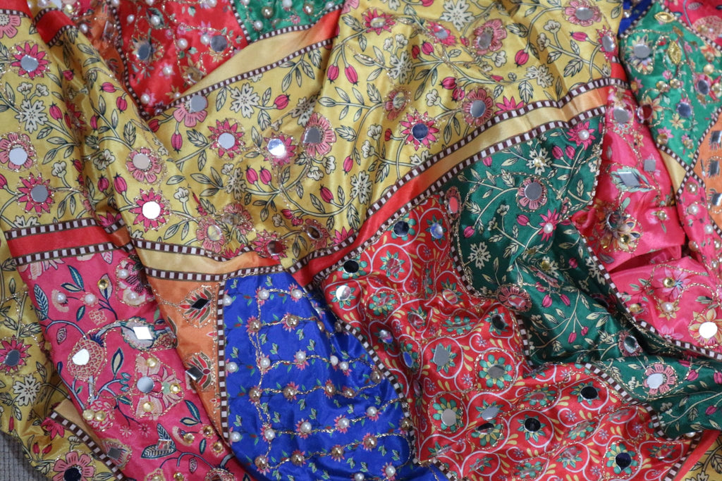 The Boheme Mosaic – Mirror Work Crepe Dupatta