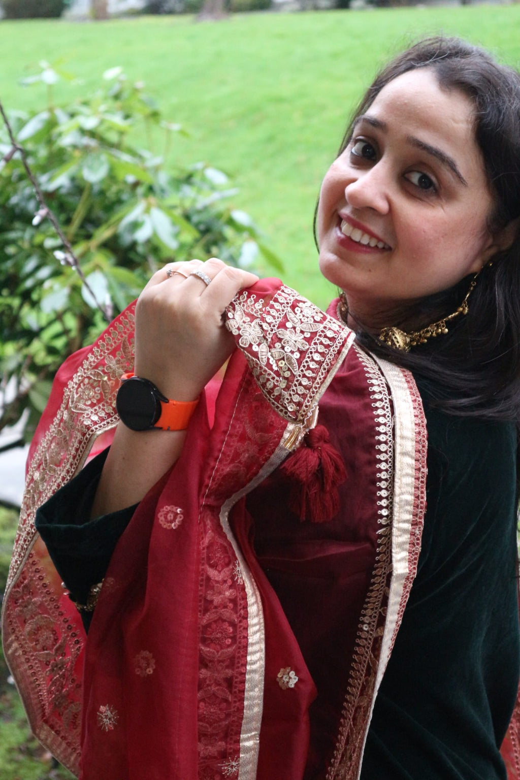 The Sindoor Soirée - Organza Dupatta