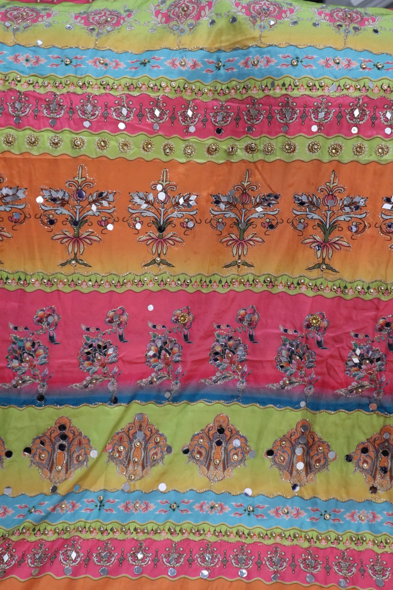 The Nomad Canvas – Mirror Work Crepe Dupatta