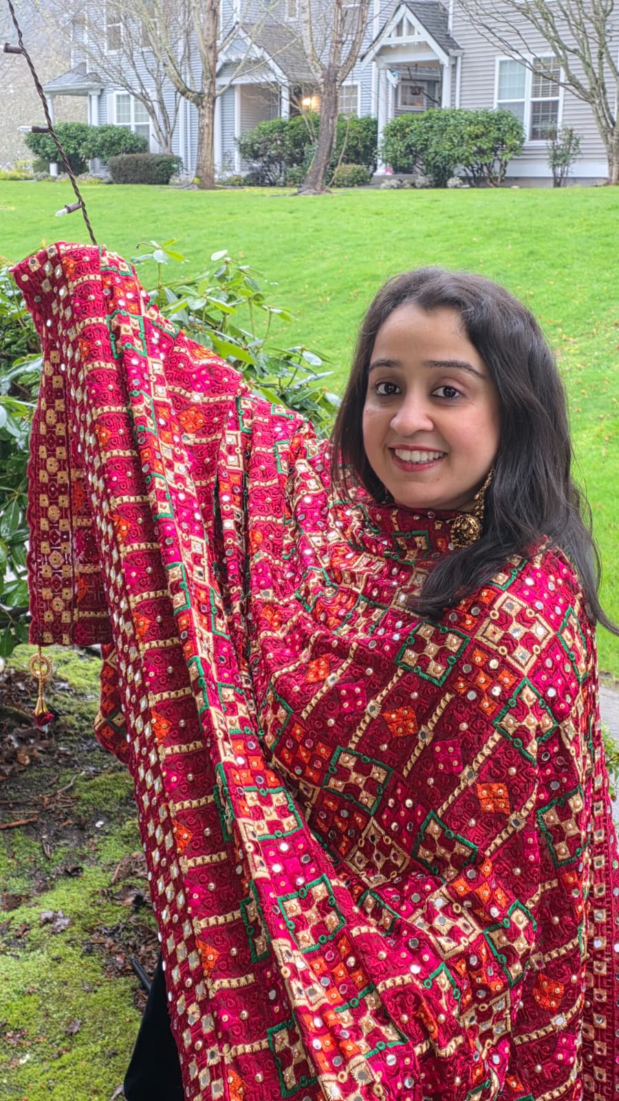 The Ruby Tapestry - Phulkari Dupatta