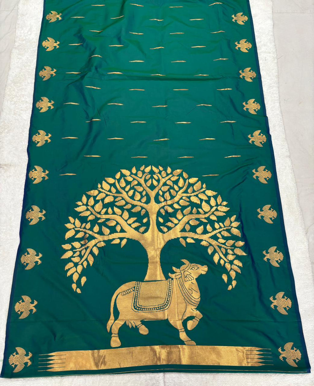 Premium soft banarasi silk saree with pichwai zari weaving work