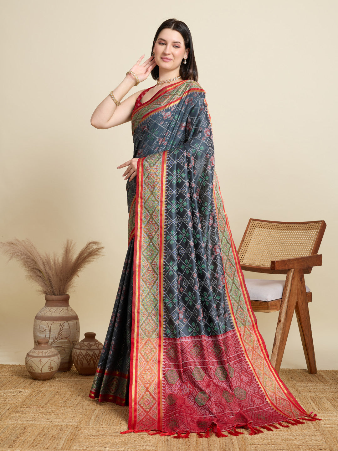 Patola silk saree with weaving work