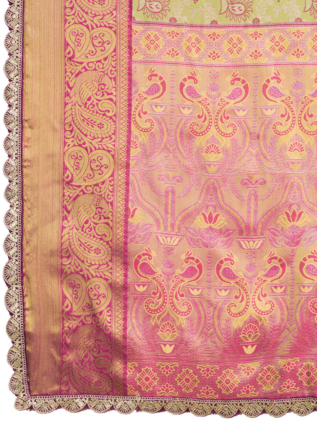 Kanjivaram silk saree with zari weaving work