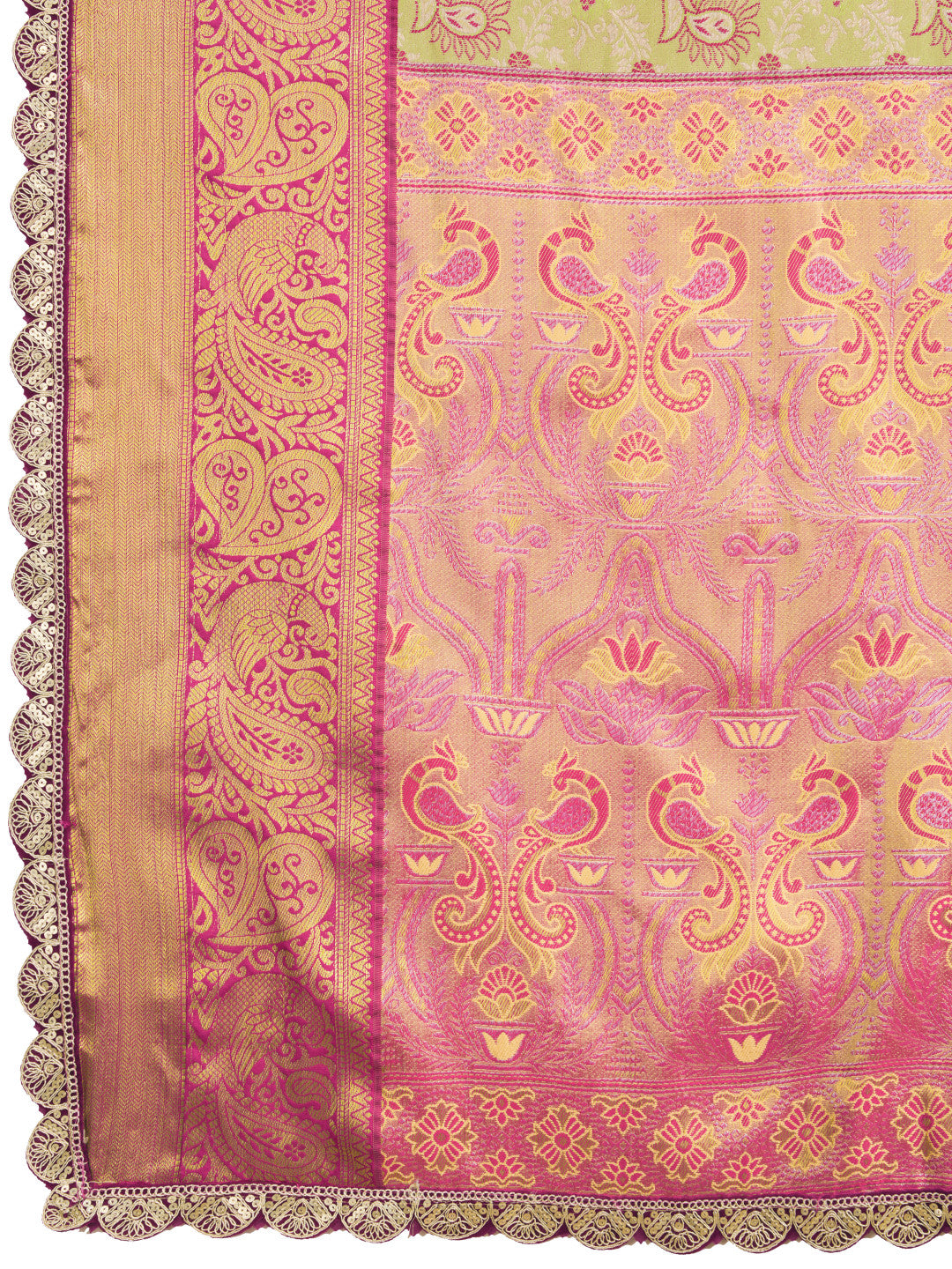 Kanjivaram silk saree with zari weaving work