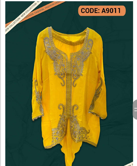 Indo western Yellow cordset