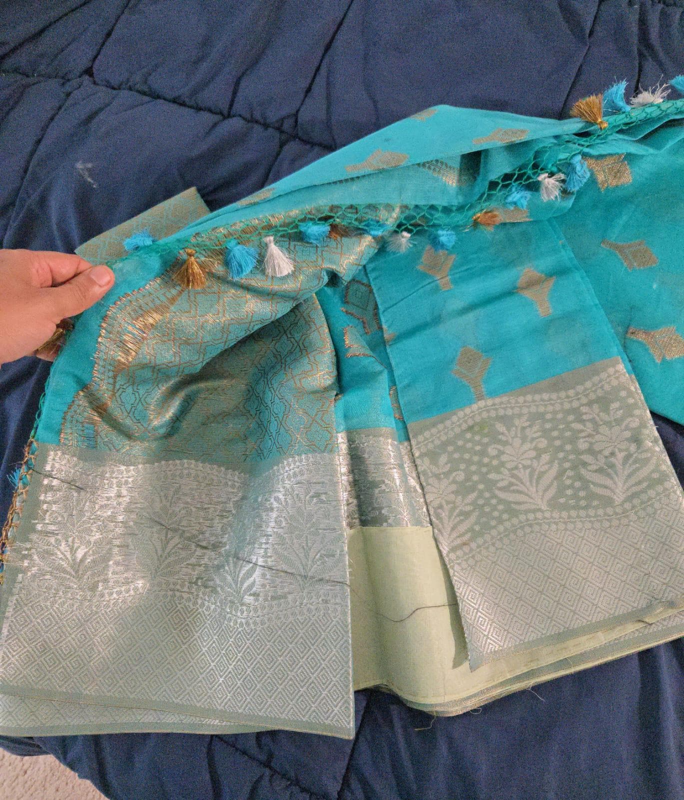 Blue Banarasi Saree