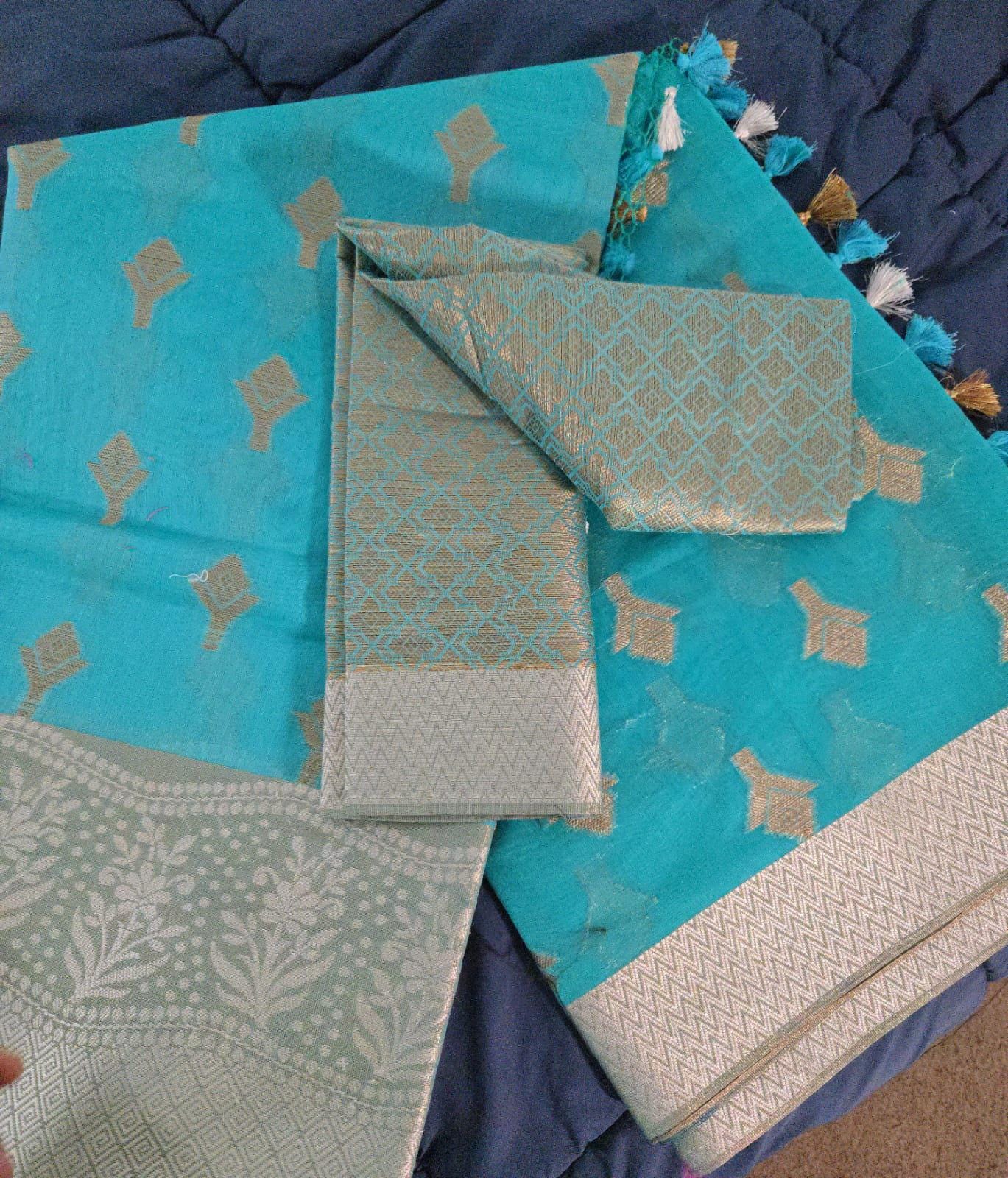 Blue Banarasi Saree