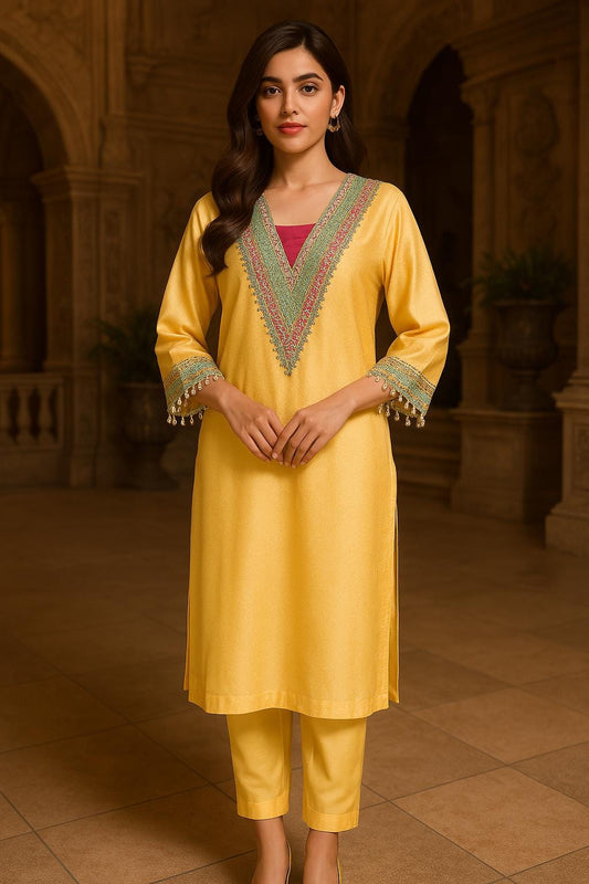 Dazzling Yellow and pink Cordset