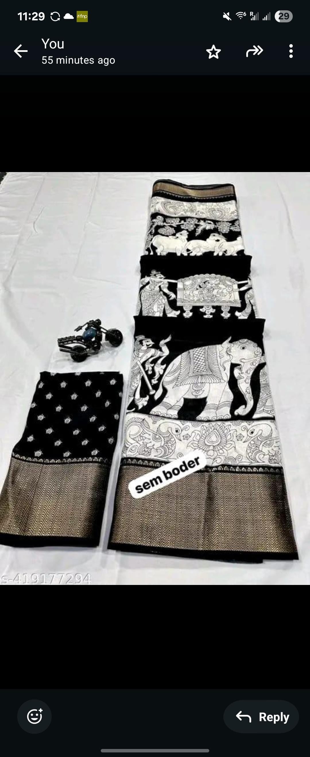 Elegant Black & White Kalamkari-Inspired Saree with Zari Border Tassels Ethnic Indian Saree with running blouse