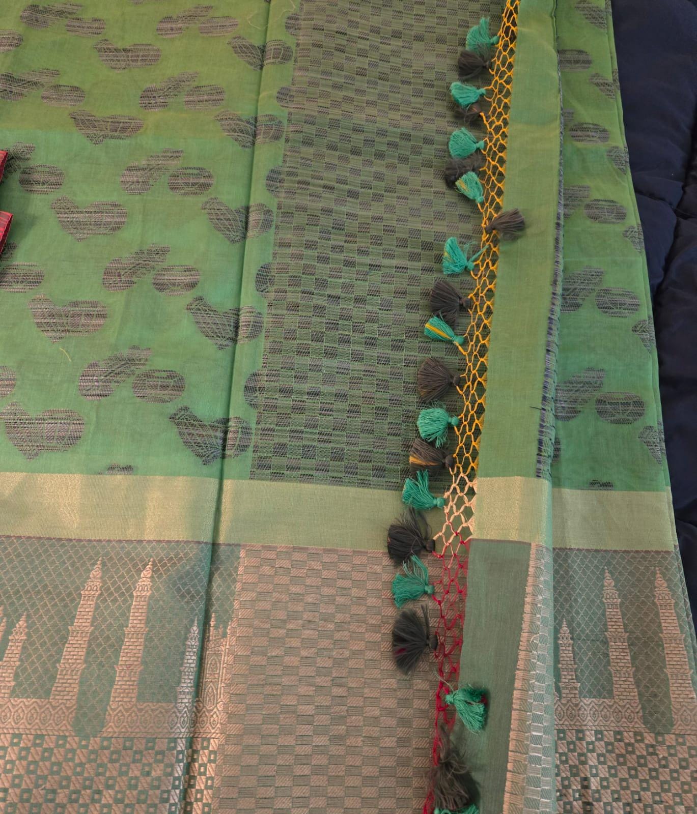 Elegant Kota Banarasi Saree with Intricate Taj Mahal Motif | Handwoven Ethnic Saree | Festive & Wedding Wear