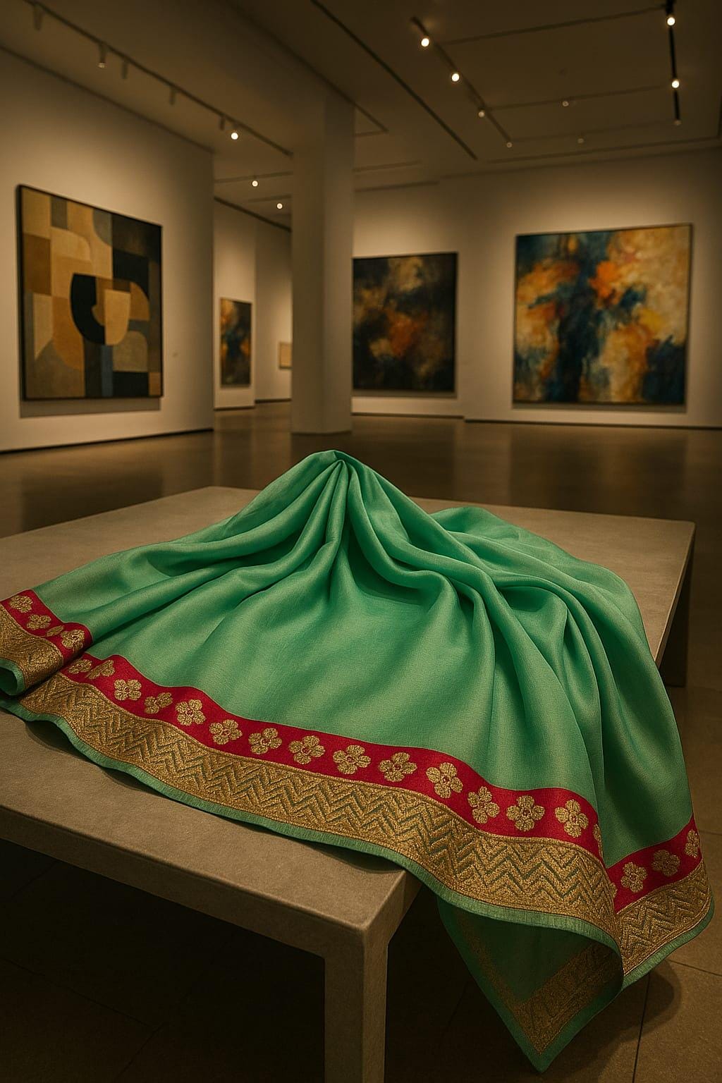 Elegant Georgette Sea Green  Saree with Delicate Border | Lightweight Festive Wear | Indian Ethnic Saree with matching satin petticoat
