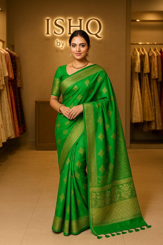 Green Kota Banarasi Saree