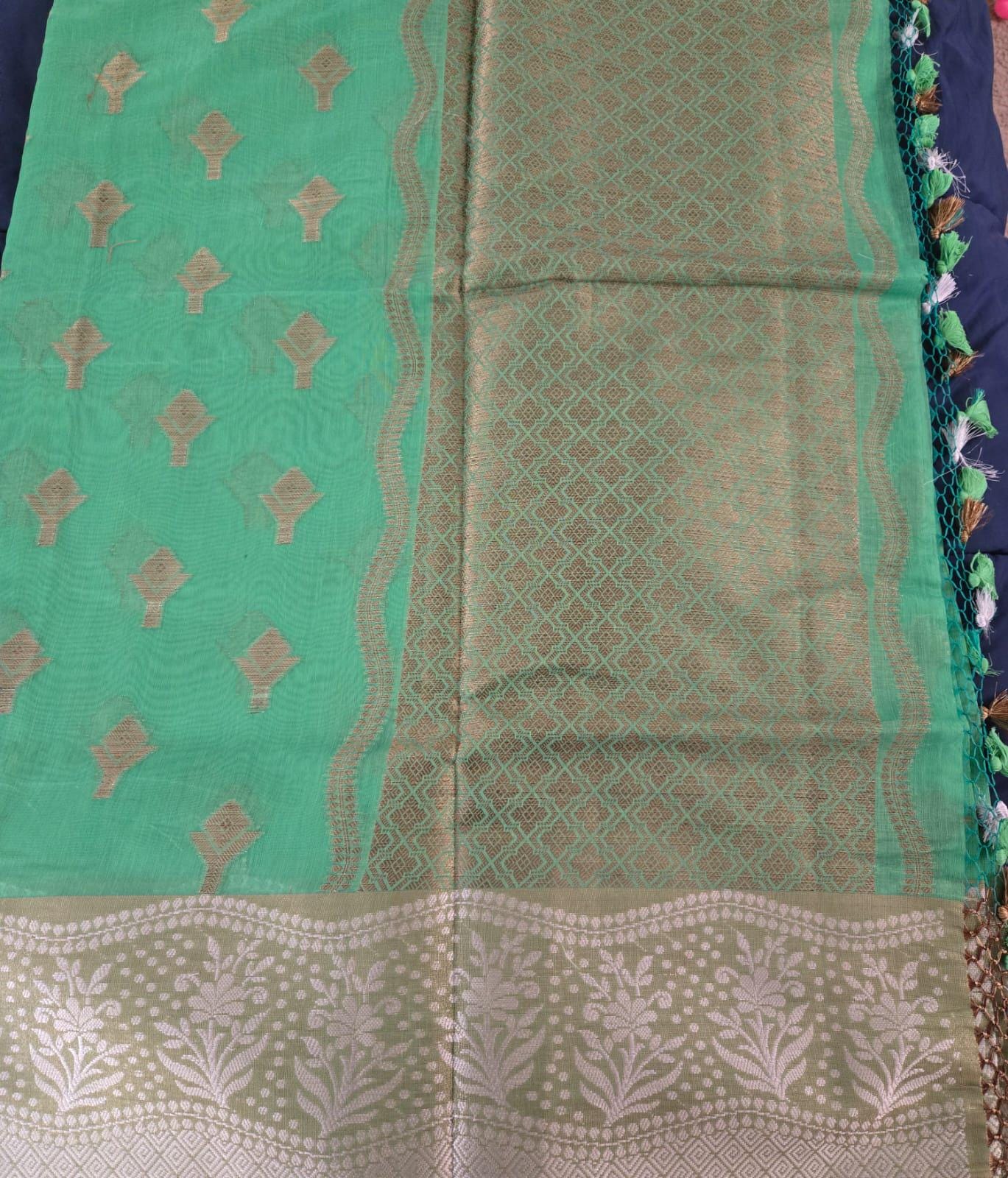 Green Kota Banarasi Saree