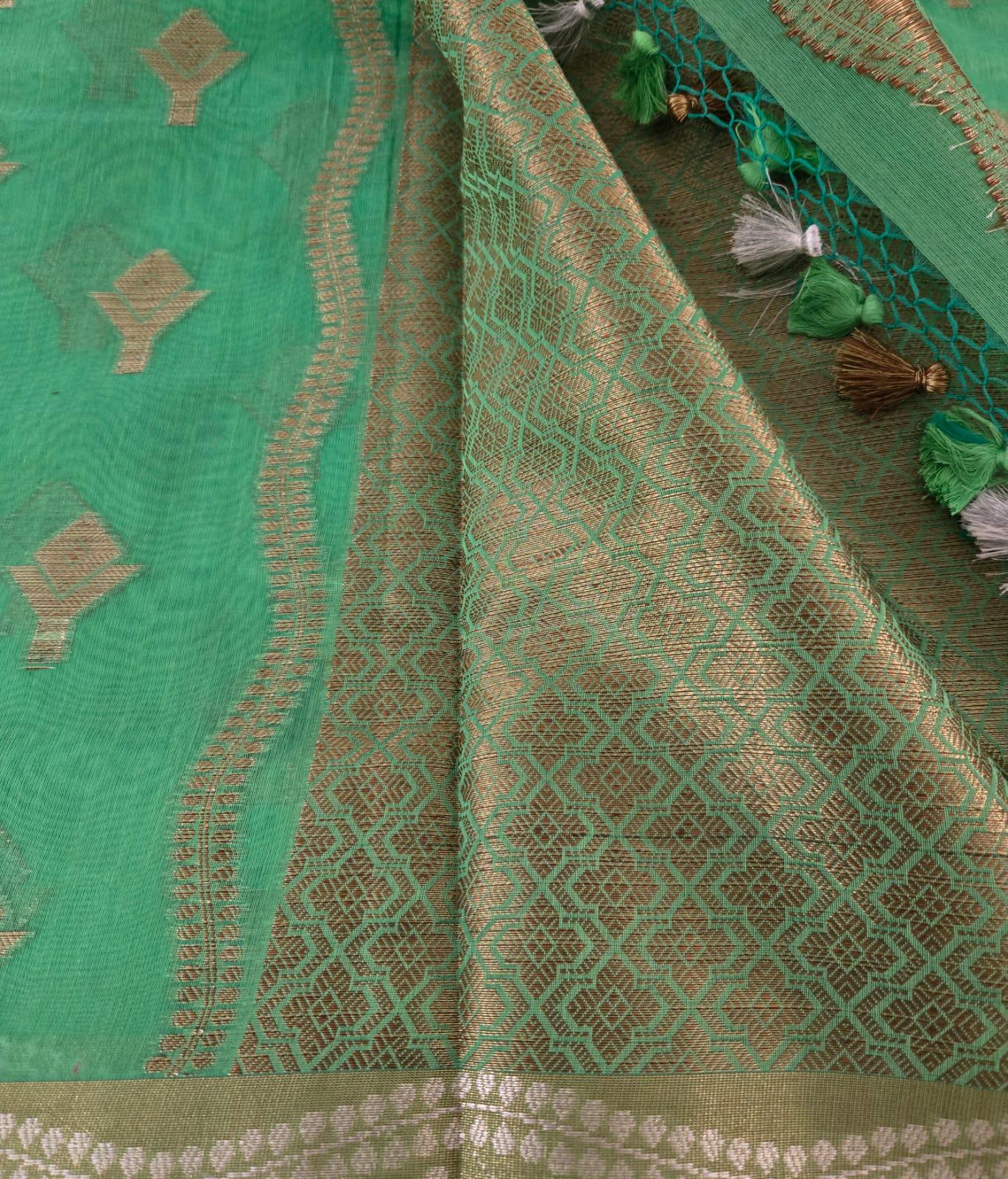Green Kota Banarasi Saree