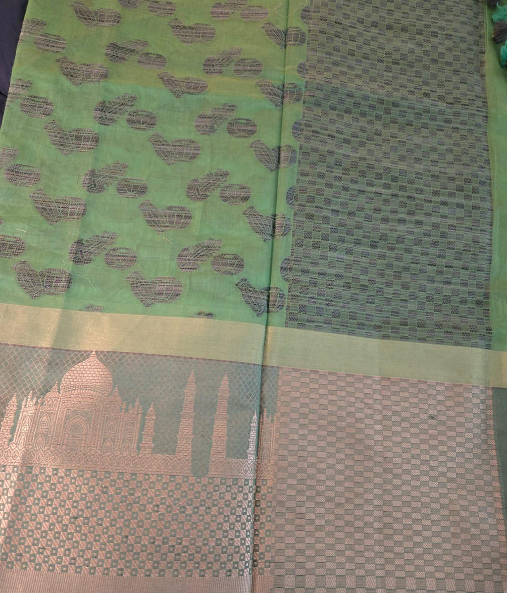 Elegant Kota Banarasi Saree with Intricate Taj Mahal Motif | Handwoven Ethnic Saree | Festive & Wedding Wear