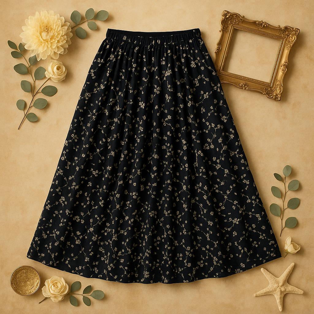 Handcrafted Designer  black zari work Skirt | Ethnic Partywear | Ishq by Isha