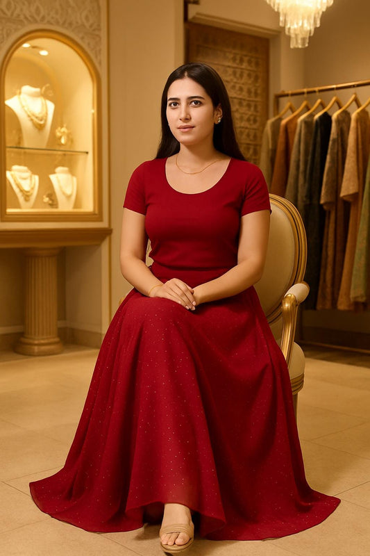 Handcrafted Designer pink colour mukaish Skirt | Ethnic Partywear | Ishq by Isha