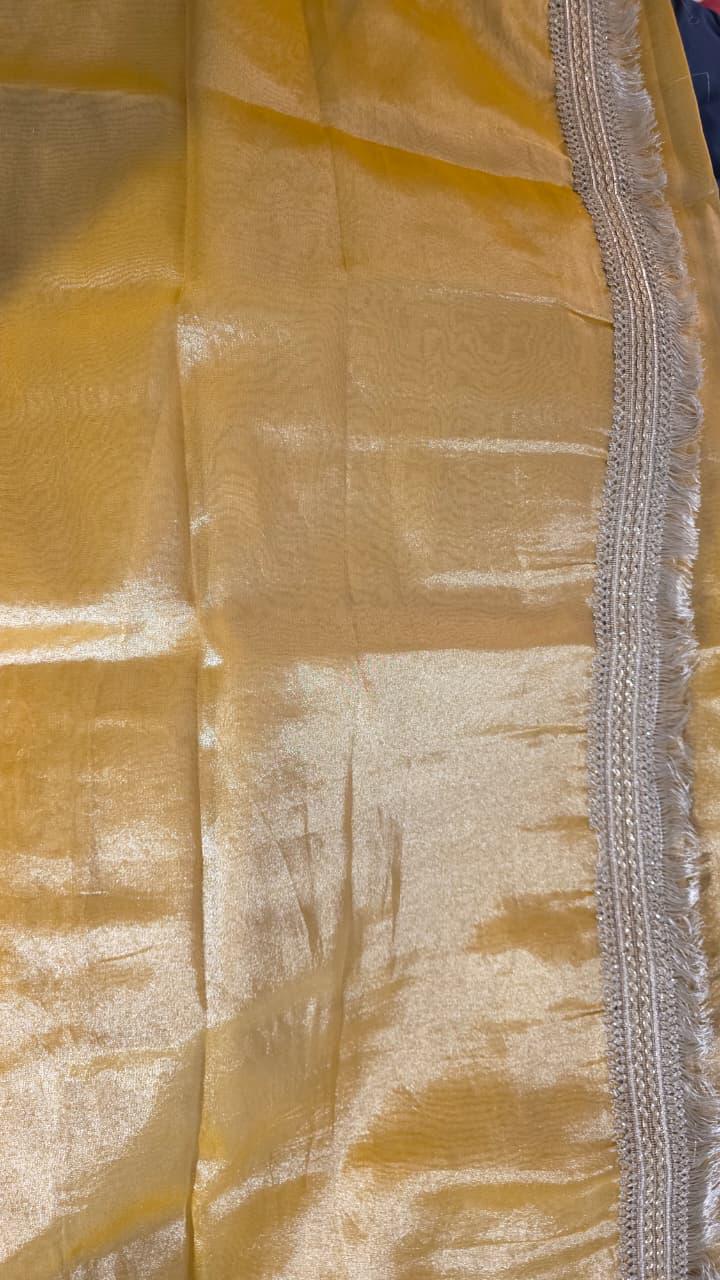 Yellow Tissue Banarasi Saree – Handwoven Elegance | Ishq by Isha