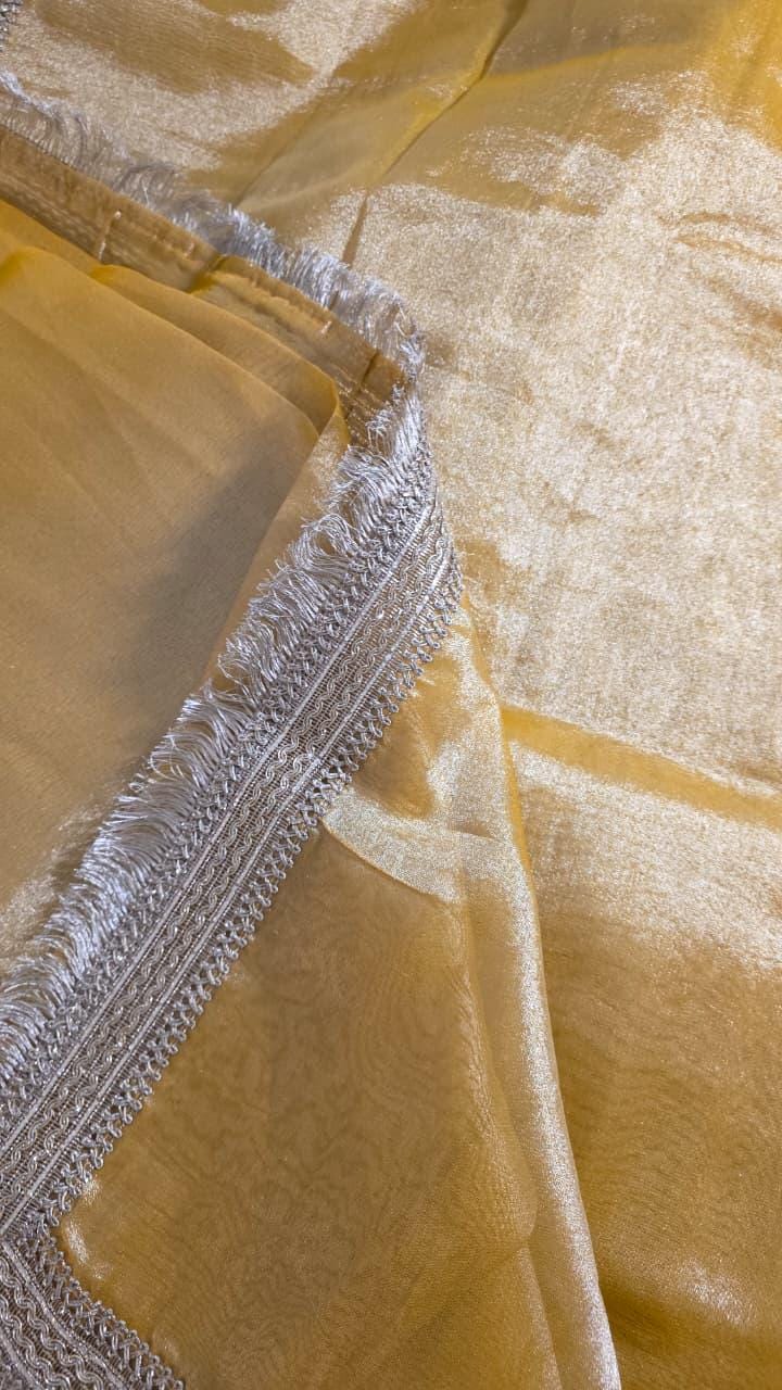Yellow Tissue Banarasi Saree – Handwoven Elegance | Ishq by Isha