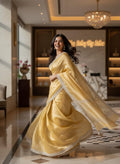 Yellow Tissue Banarasi Saree – Handwoven Elegance | Ishq by Isha