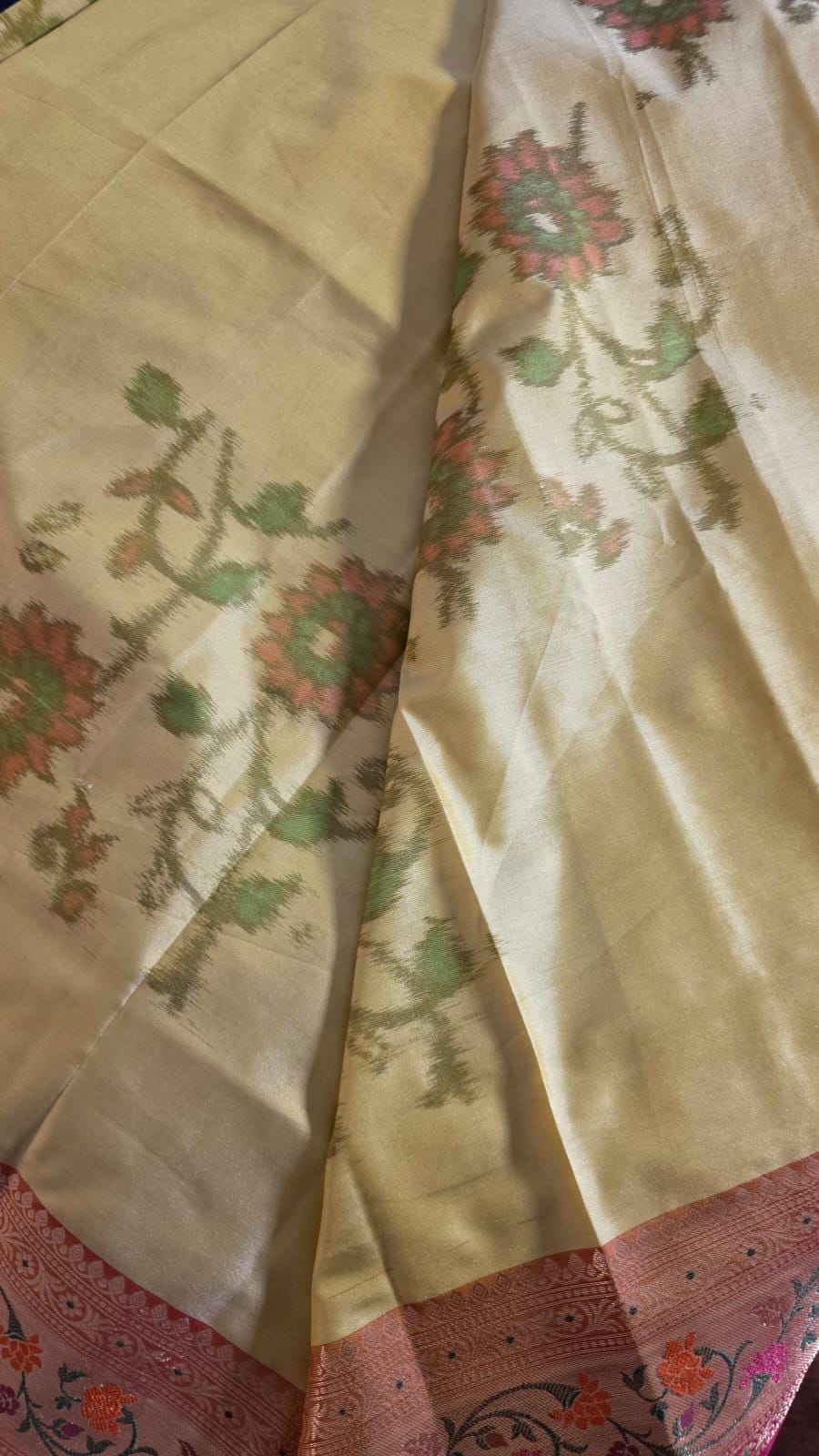 Pista green Banarasi Saree