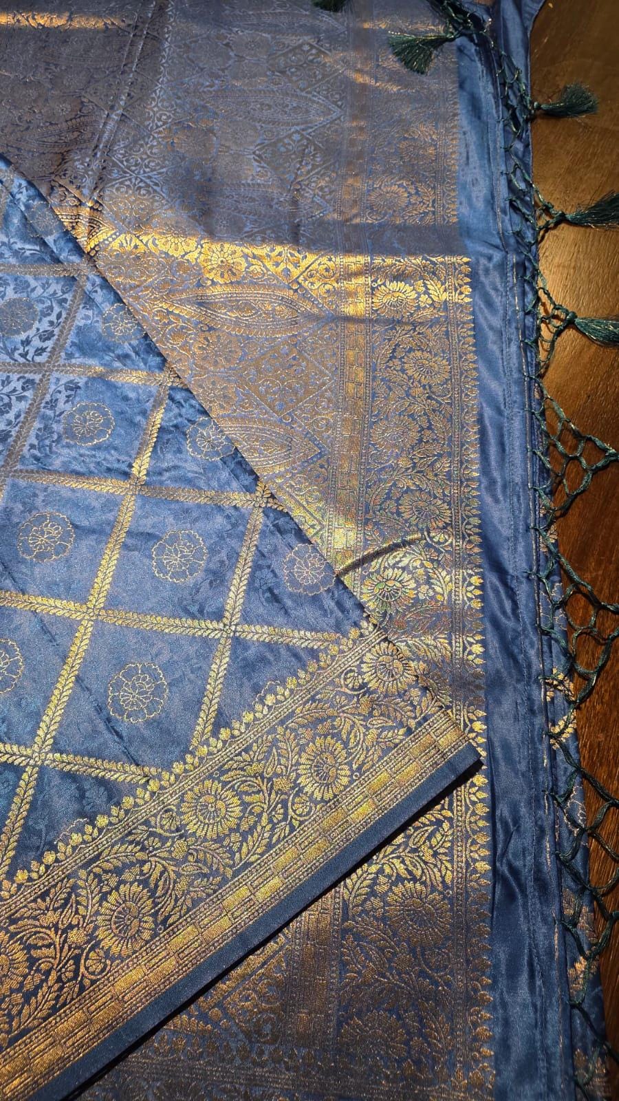 Elegant Blue banarasi Saree & Festive Wear