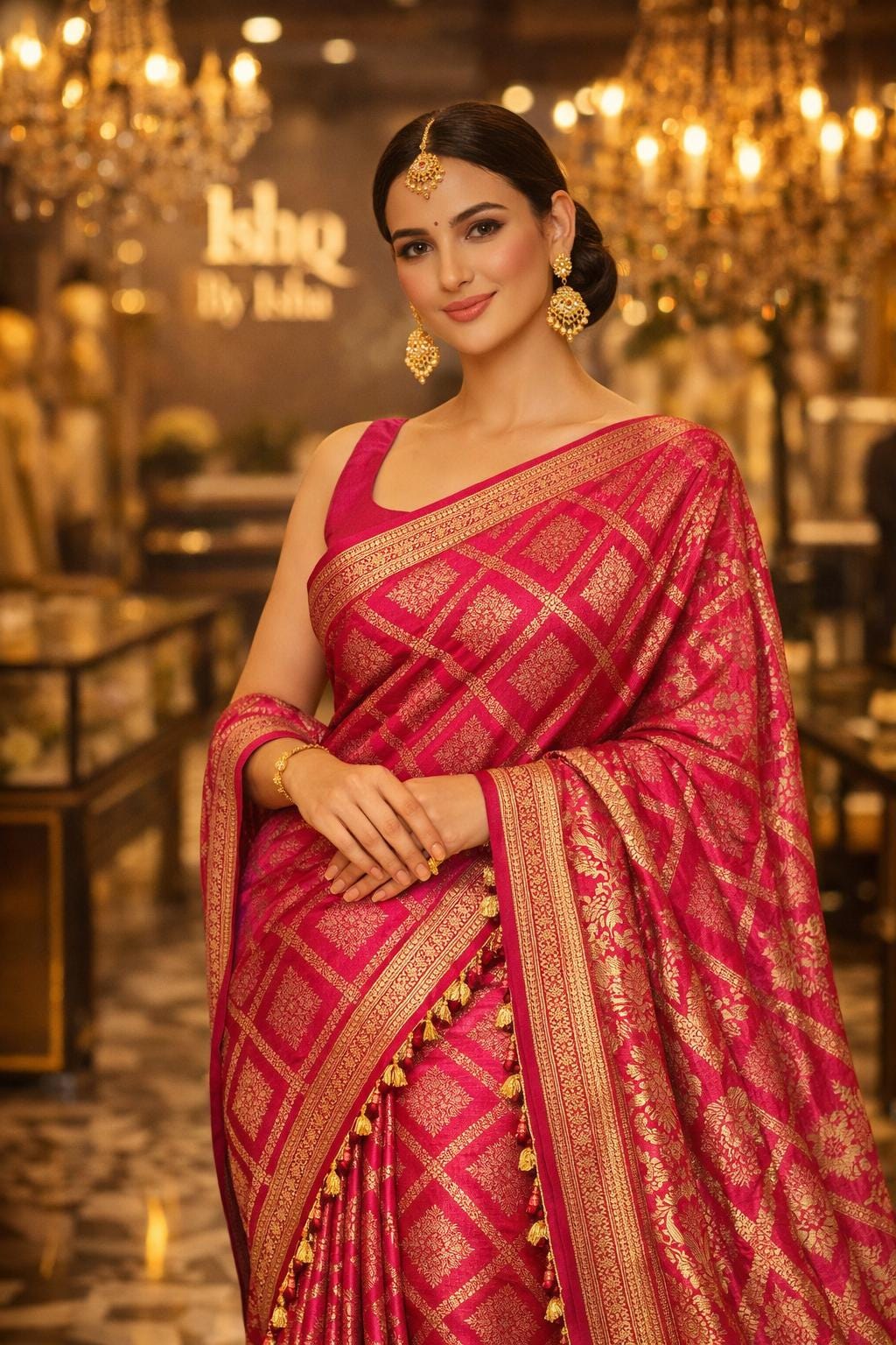 Elegant Pink banarasi Saree & Festive Wear