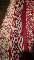 Red Warli Print Silk Saree | Tribal Art Festive Indian Ethnic Wear