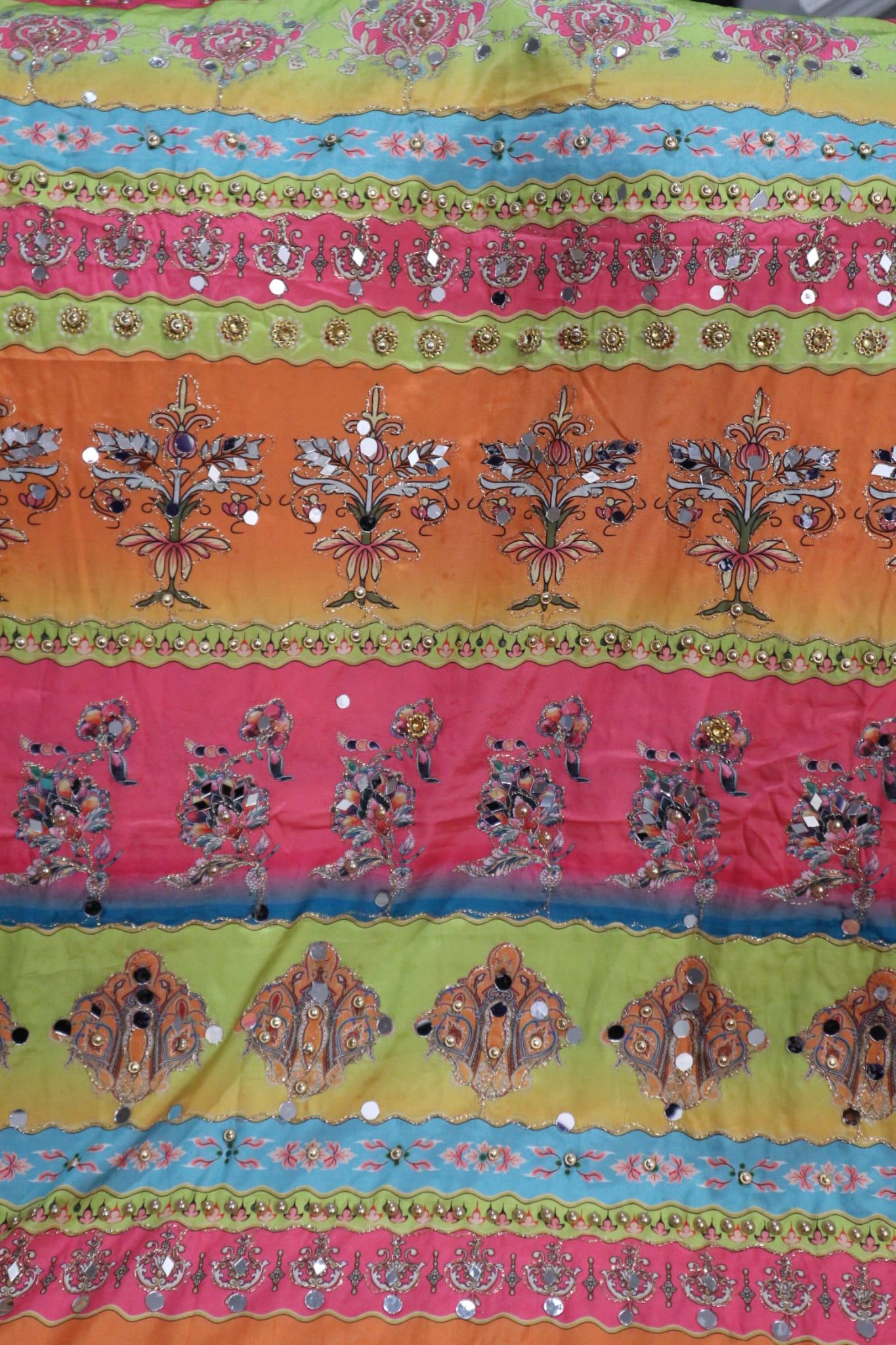 The Nomad Canvas – Mirror Work Crepe Dupatta