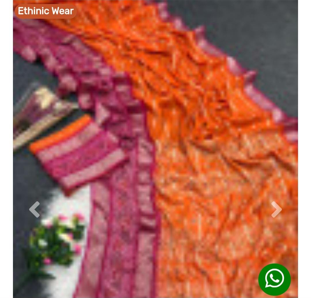 Orange Pink Bandhani Silk Saree with Zari Work | Festive Wedding Wear