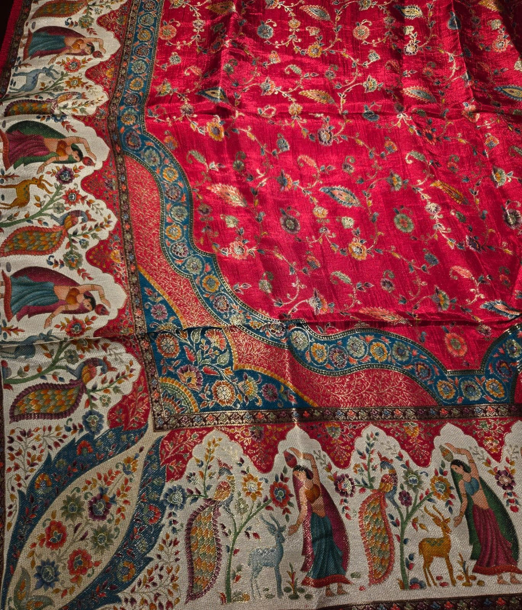 Pink Mughal art dupatta