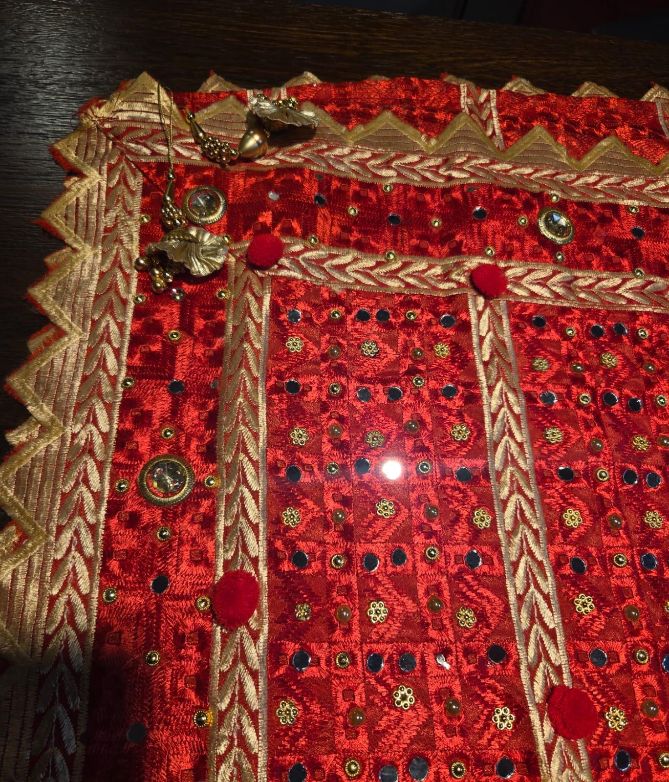 Handmade , Handwoven , Elegant vibrant & Authentic Multicolour Phulkari Dupatta / Indian Scarf. Hand embroidered