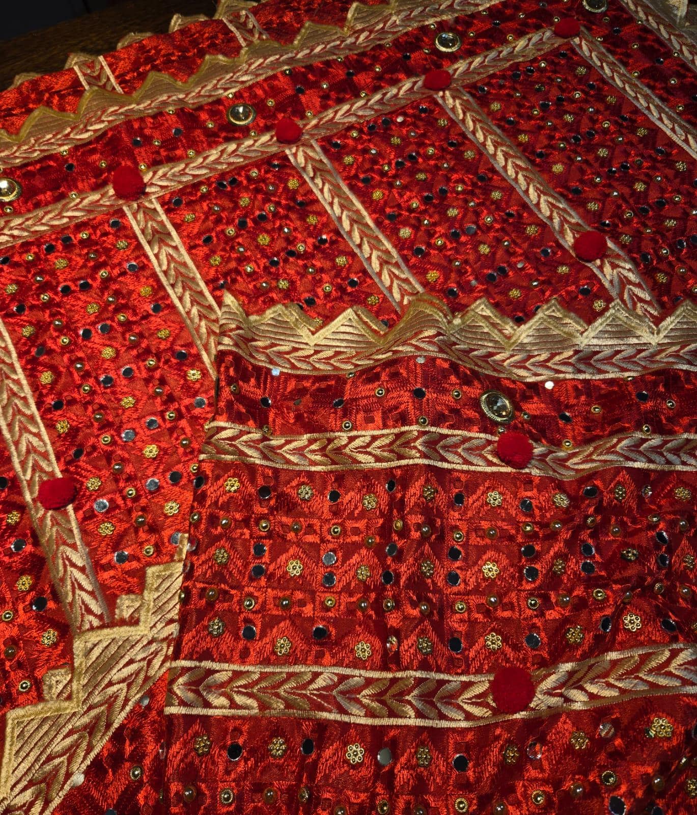 Handmade , Handwoven , Elegant vibrant & Authentic Multicolour Phulkari Dupatta / Indian Scarf. Hand embroidered