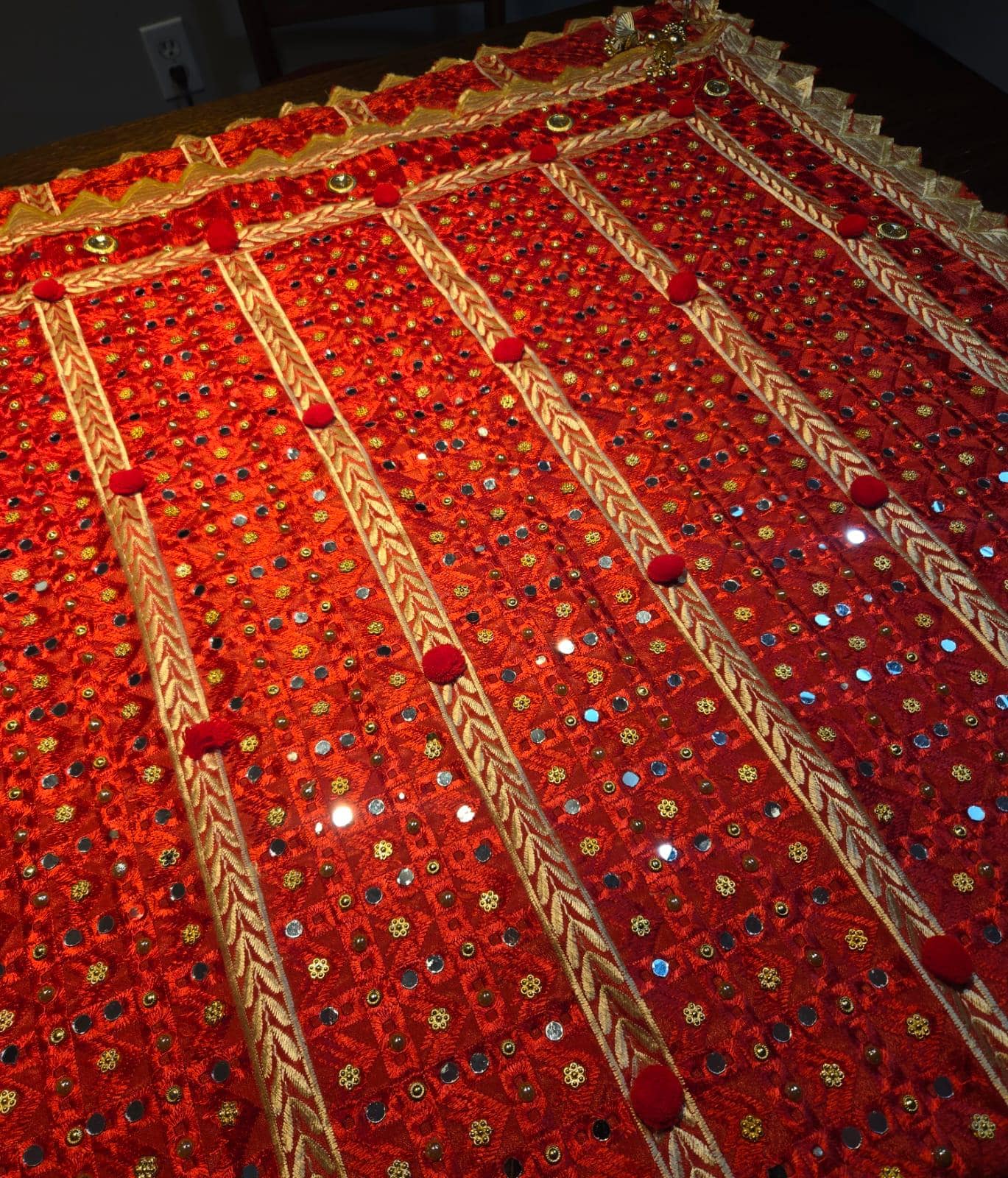 Handmade , Handwoven , Elegant vibrant & Authentic Multicolour Phulkari Dupatta / Indian Scarf. Hand embroidered