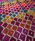 Handmade , Handwoven , Elegant vibrant & Authentic Multicolour Phulkari Dupatta / Indian Scarf. Hand embroidered
