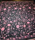 Black Kantha work Dupatta with Mirror Work | Indian Ethnic Dupatta | Festive Wedding Dupatta | Traditional Indian Scarf