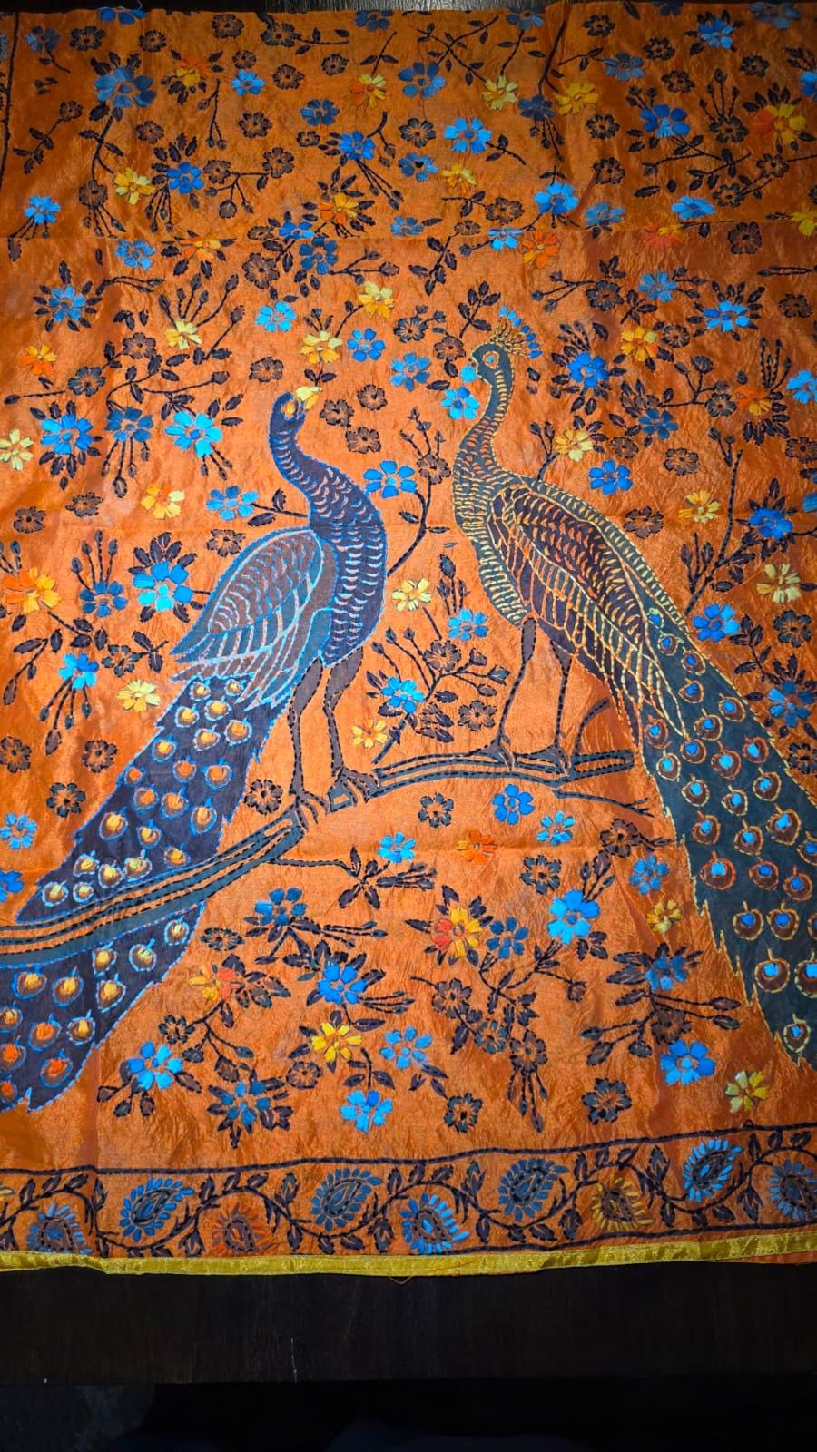 Multi colour Kantha work Dupatta with Mirror Work | Indian Ethnic Dupatta | Festive Wedding Dupatta | Traditional Indian Scarf