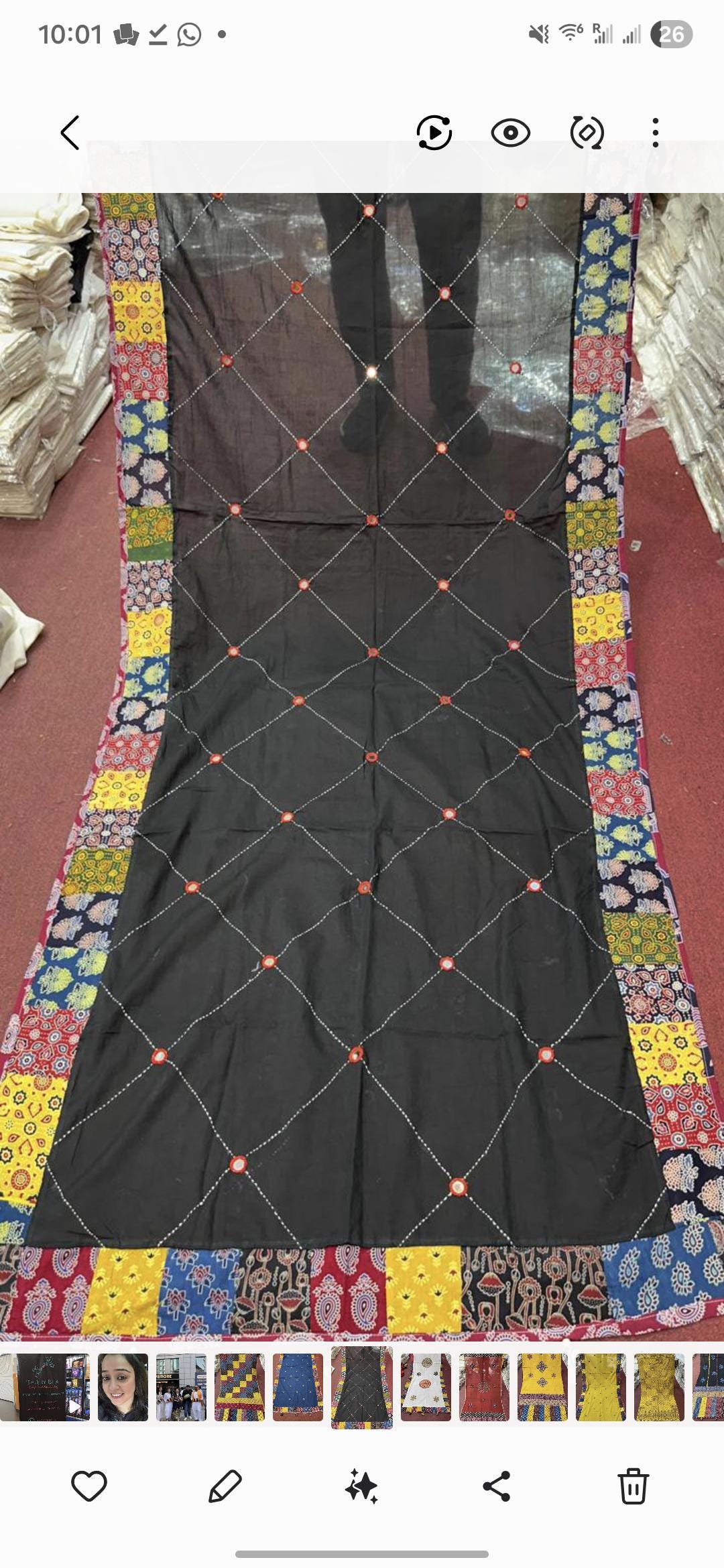Handcrafted Cotton Ajrak Patchwork Dupatta | Ethnic Dupatta with Hand Block Motifs | Boho Indian Dupatta | Ishq by Isha