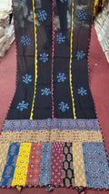 Handcrafted Cotton Ajrak Patchwork Dupatta | Ethnic Dupatta with Hand Block Motifs | Boho Indian Dupatta | Ishq by Isha