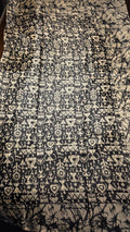 Black Warli Print Silk Blend Saree | Tribal Art Festive Wear, Includes Blouse Piece