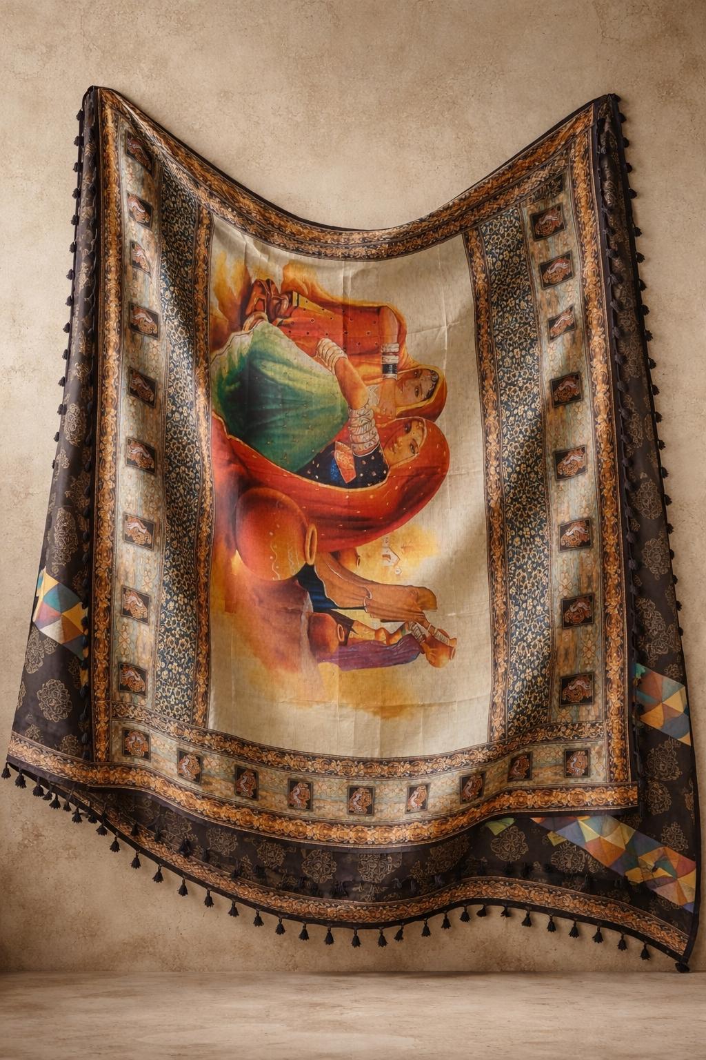 Saheliyon Ki Baithak – Heritage Art Silk Dupatta