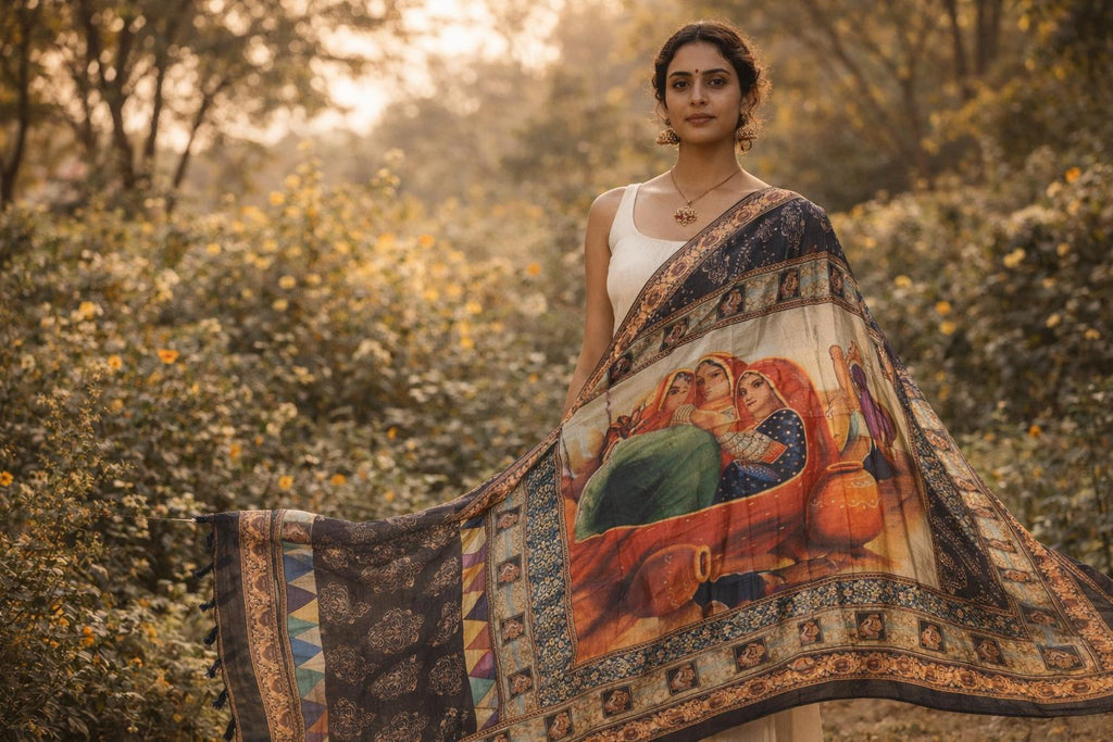 Saheliyon Ki Baithak – Heritage Art Silk Dupatta