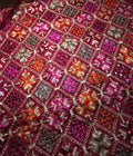 Handmade , Handwoven , Elegant vibrant & Authentic Multicolour Phulkari Dupatta / Indian Scarf. Hand embroidered