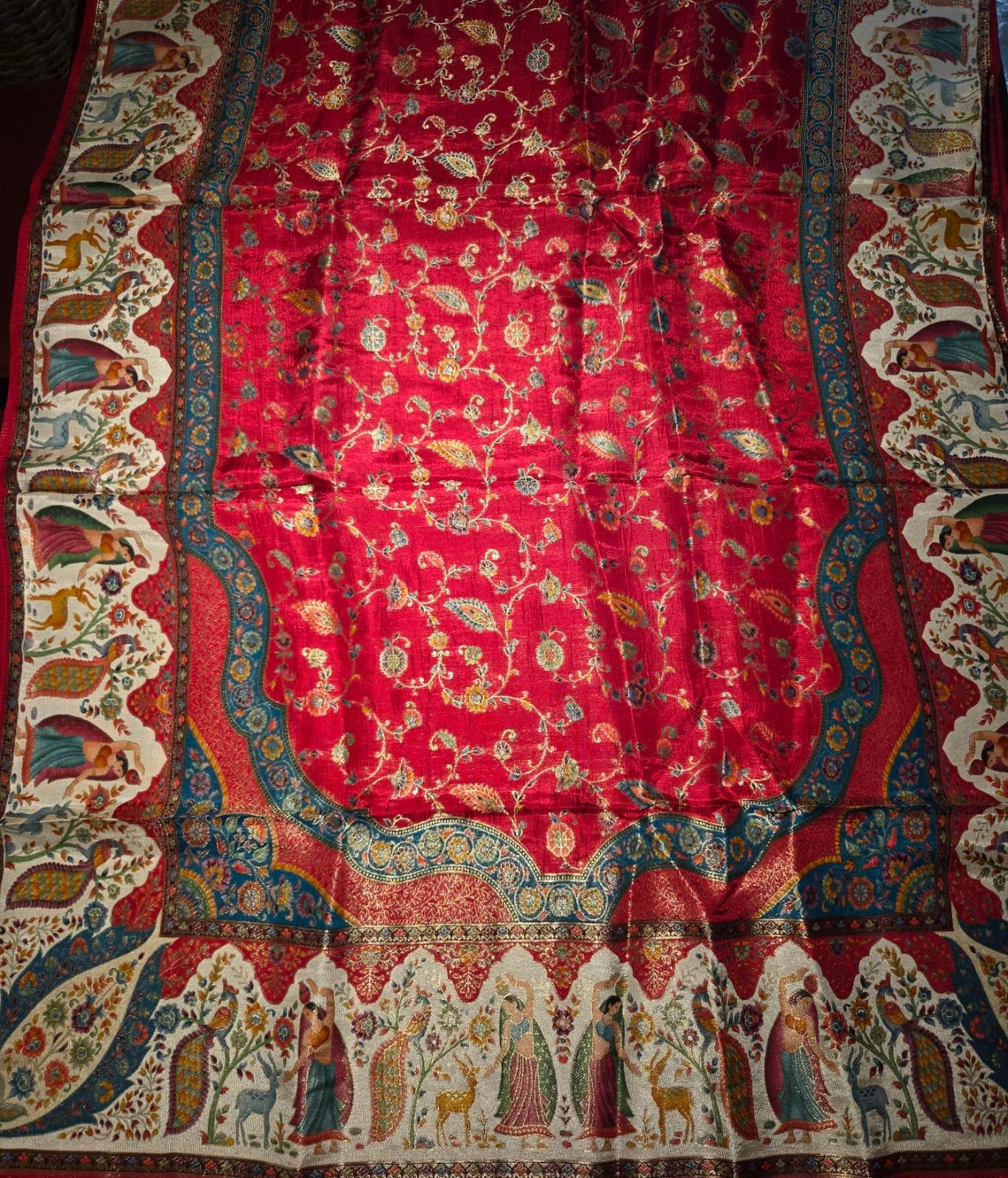 Pink Mughal art dupatta